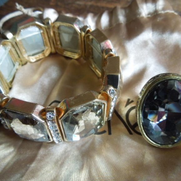 NWOT Cache Chunky Stretch Bracelet & Ring - Picture 3 of 6